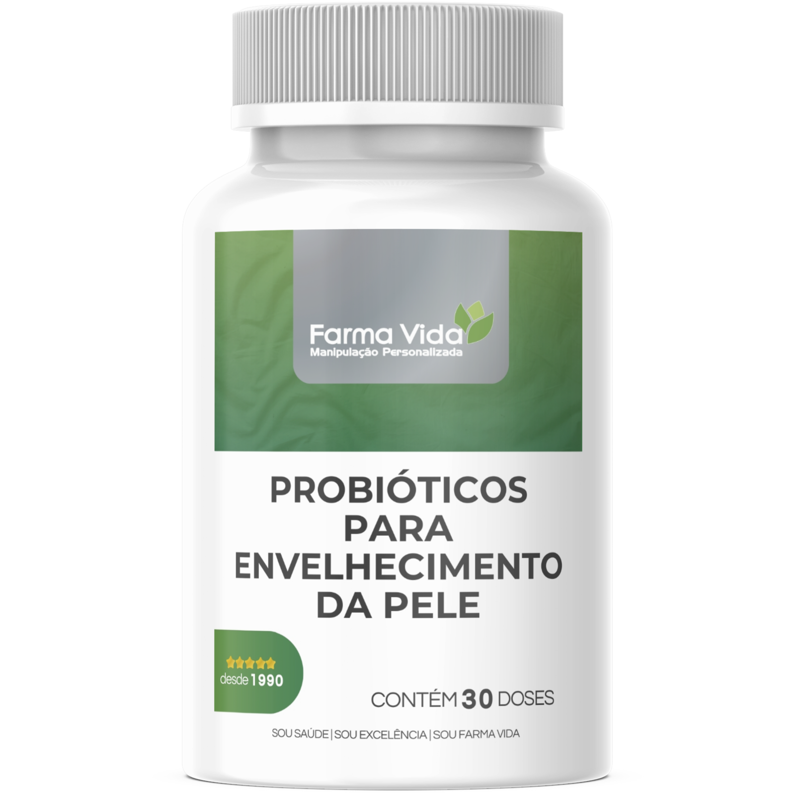 Probióticos para Envelhecimento da Pele - 30 Doses