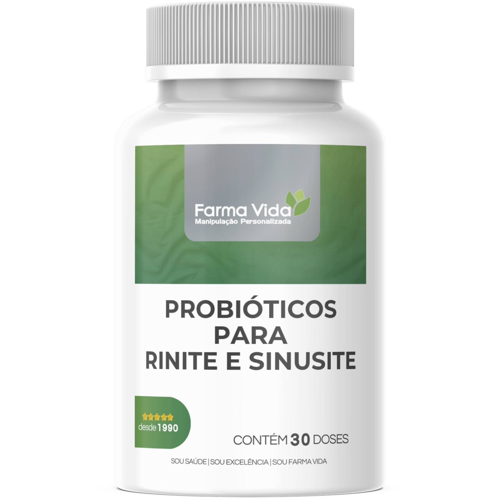 Probióticos para Rinite e Sinusite - 30 Doses