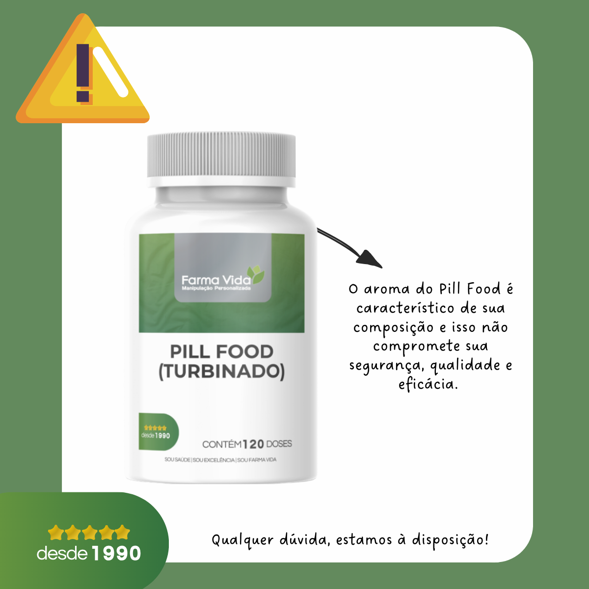 Pill Food Turbinado - 120 Doses