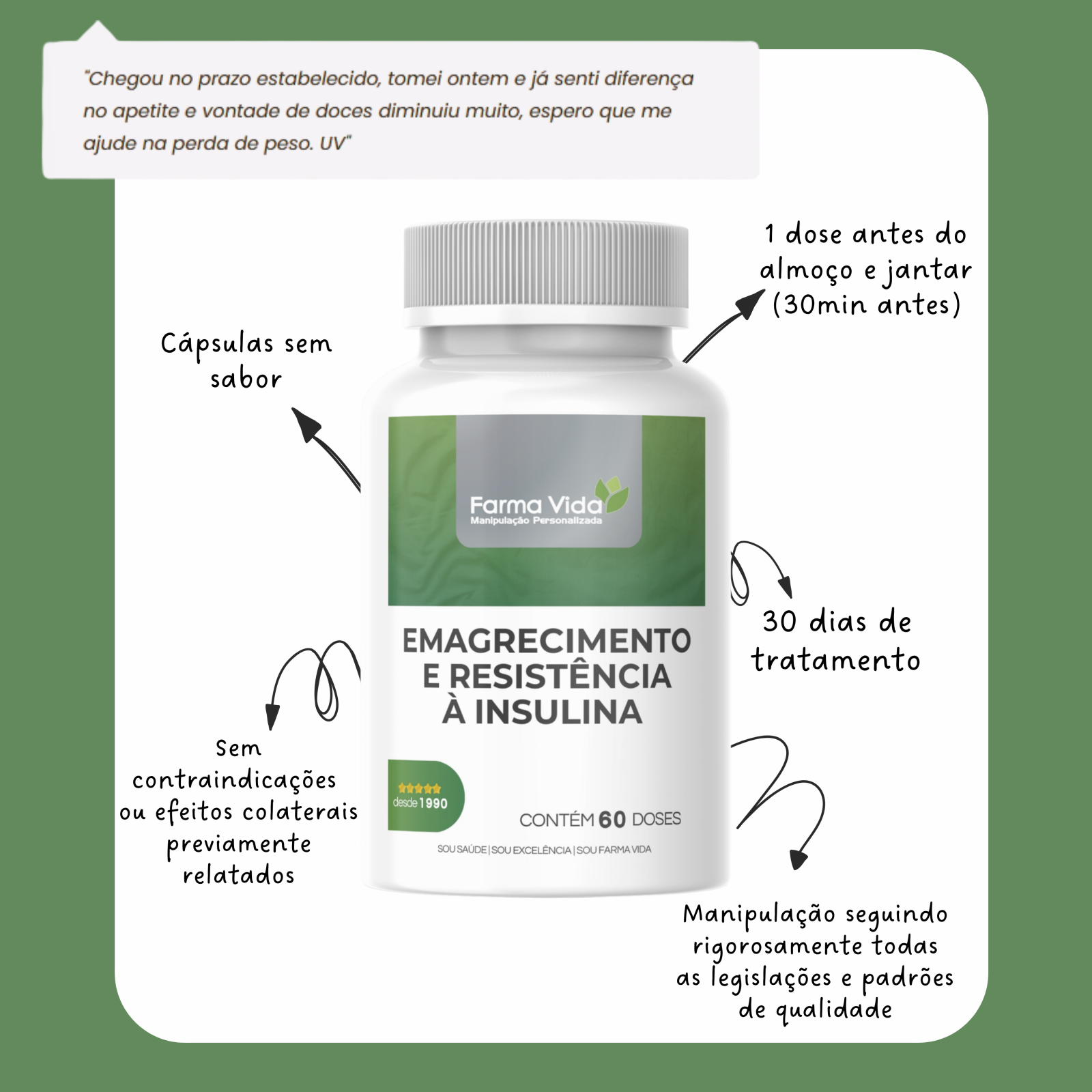 Emagrecimento e Resistência à Insulina - 60 Doses