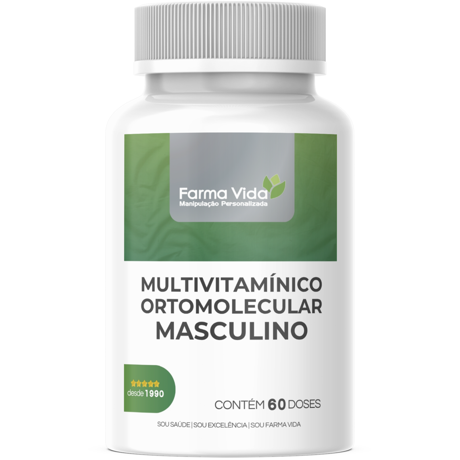 Multivitamínico Ortomolecular Masculino - 60 Doses