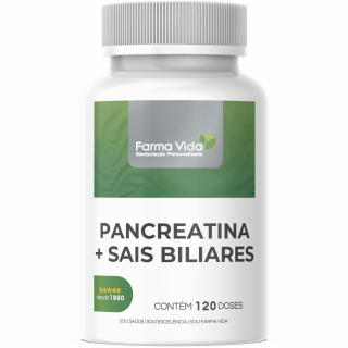 Pancreatina + Sais Biliares - 120 Doses
