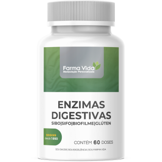 Enzimas Digestivas (Biofilme|SIBO|SIFO|Glúten) - 60 Doses