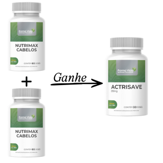 2 Frascos de Nutrimax -> Ganhe 1 Actrisave 30 Doses