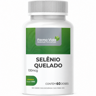 Selênio Quelado 100mcg - 60 Doses