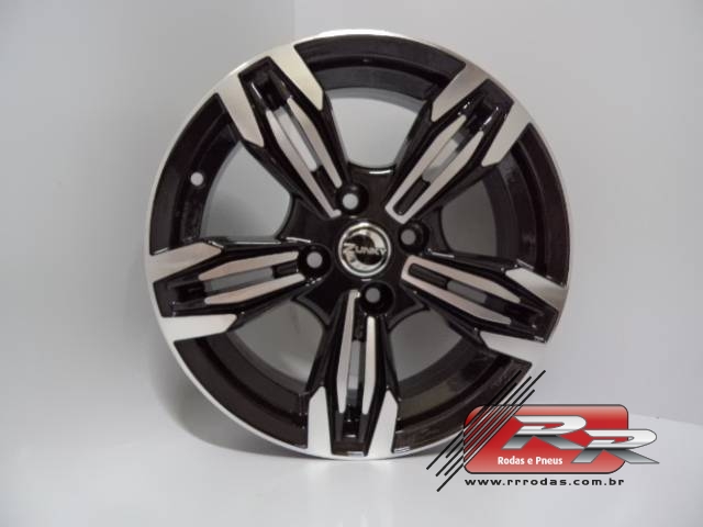 JOGO DE RODA BMW ESPORTIVA ZUNKY ZK770 15X6 DIAMANTADA PRETO 4X100