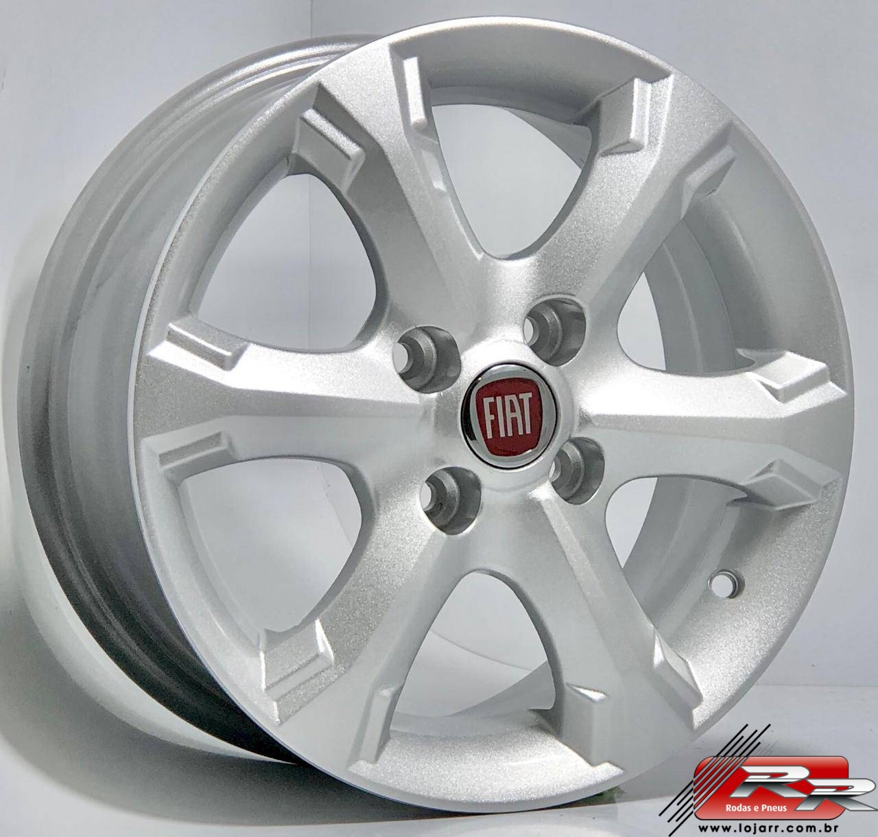 JOGO DE RODA FIAT STRADA REPLICA ZUNKY ZK745 14X6 PRATA 4X98 ET 40