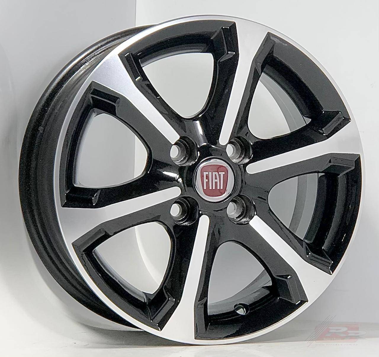 JOGO DE RODA FIAT STRADA REPLICA ZUNKY ZK745 14X6 D. PRETO 4X98 ET