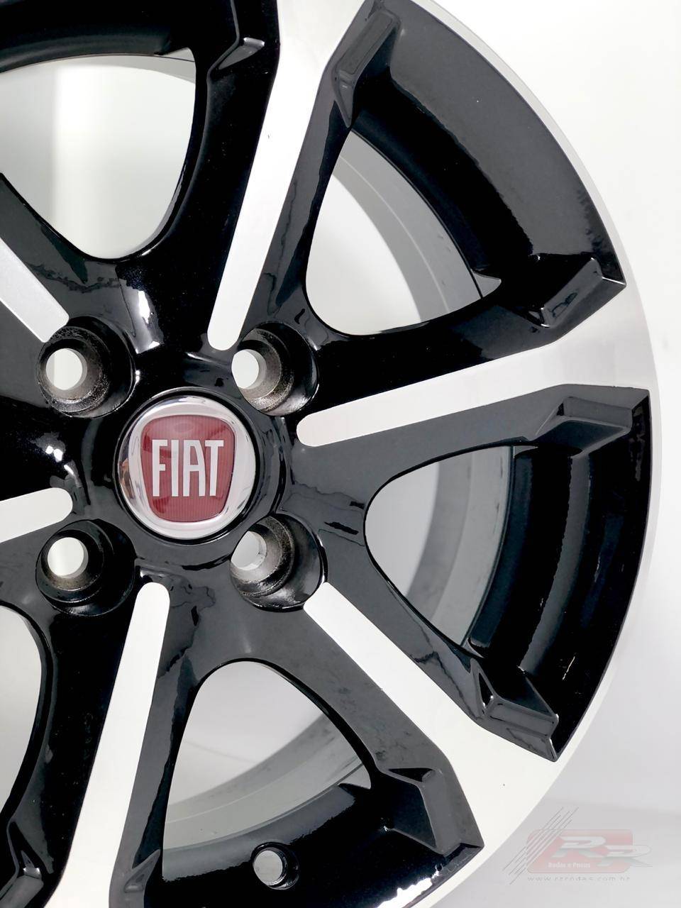 JOGO DE RODA FIAT STRADA REPLICA ZUNKY ZK745 14X6 D. PRETO 4X98 ET