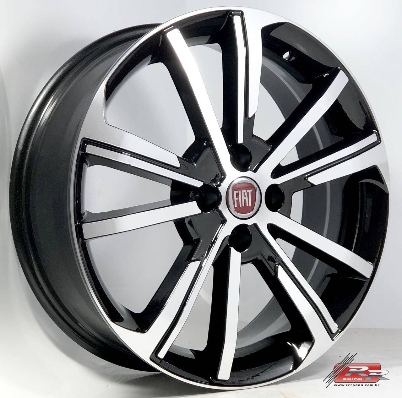 JOGO DE RODA FIAT CRONOS REPLICA ZUNKY ZK875 17X6 Diamant Preto