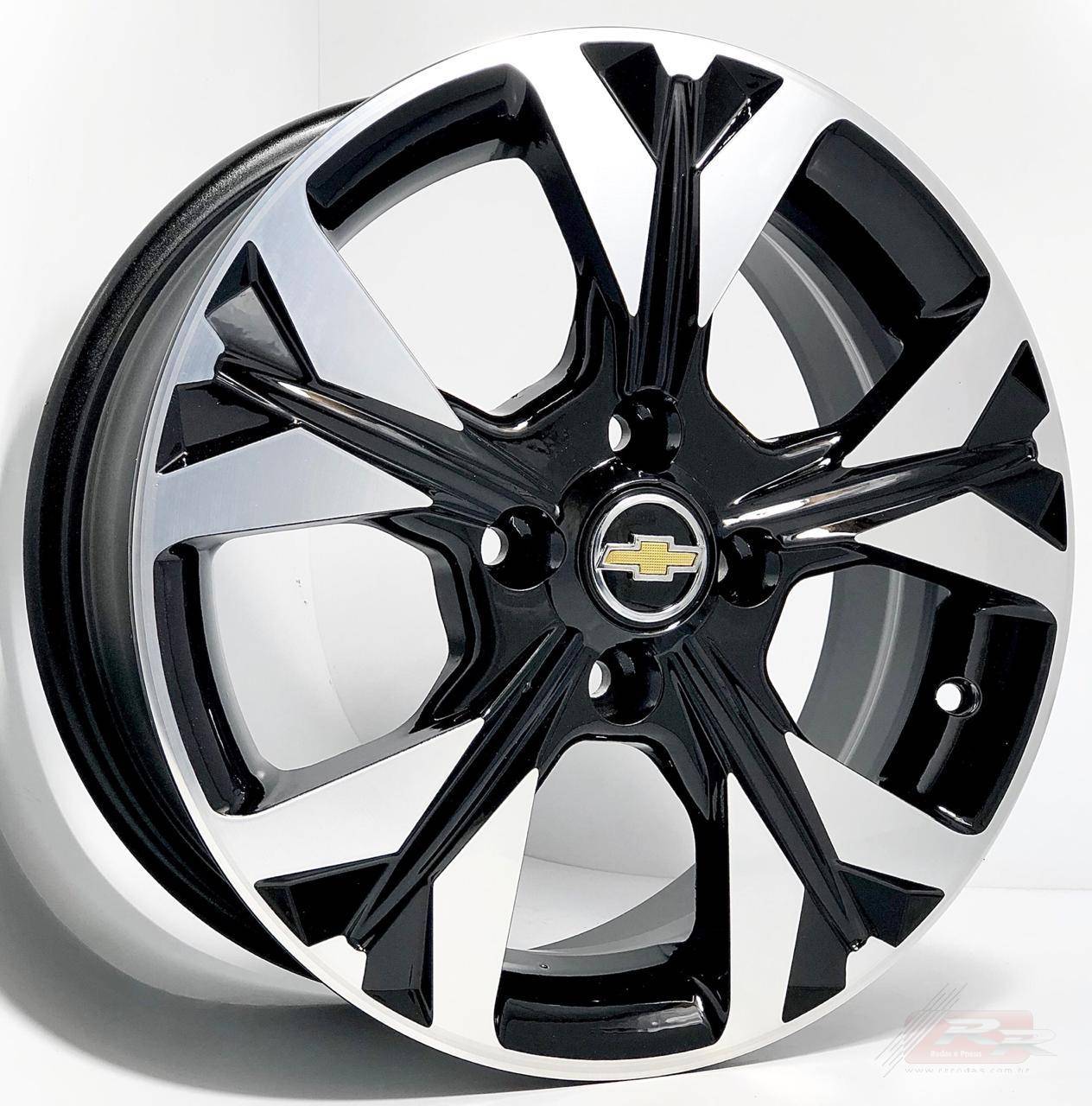 JOGO DE RODA GM ONIX PLUS REPLICA ZUNKY ZK850 15X6 D. PRETO 4X100