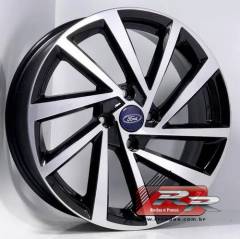 rin JOGO DE RODA ZUNKY ZK780 15X6 DIAMANTADO PRETO 4X108 ET 40 - RR Rodas