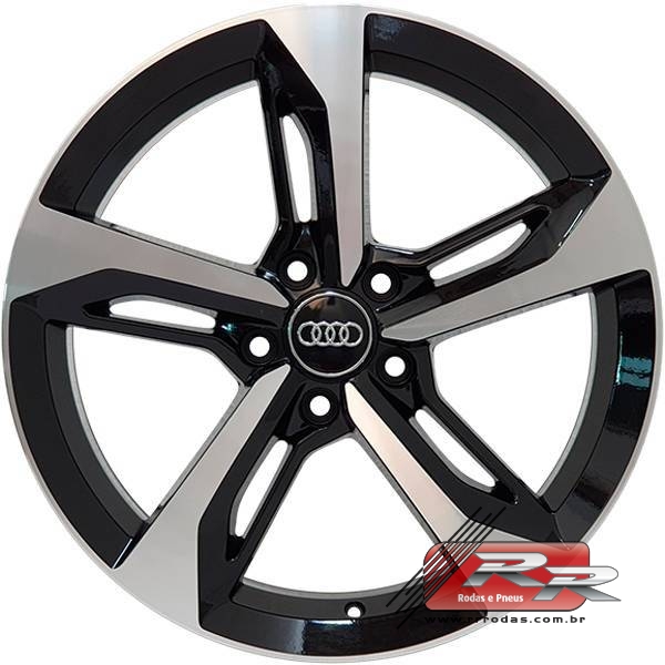 ロディ JOGO DE RODA AUDI Q7 REPLICA ZEUS 18X8 DIAMANTADA PRETA 5X112 ET