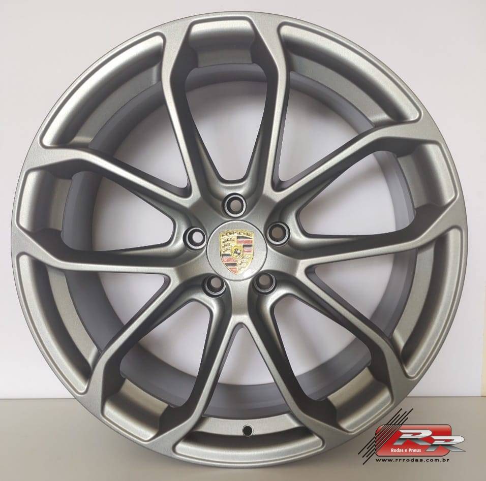 JOGO DE RODA PORSCHE GTS CAYENNE ESPORTIVA BAR 18X8 GRAFITE