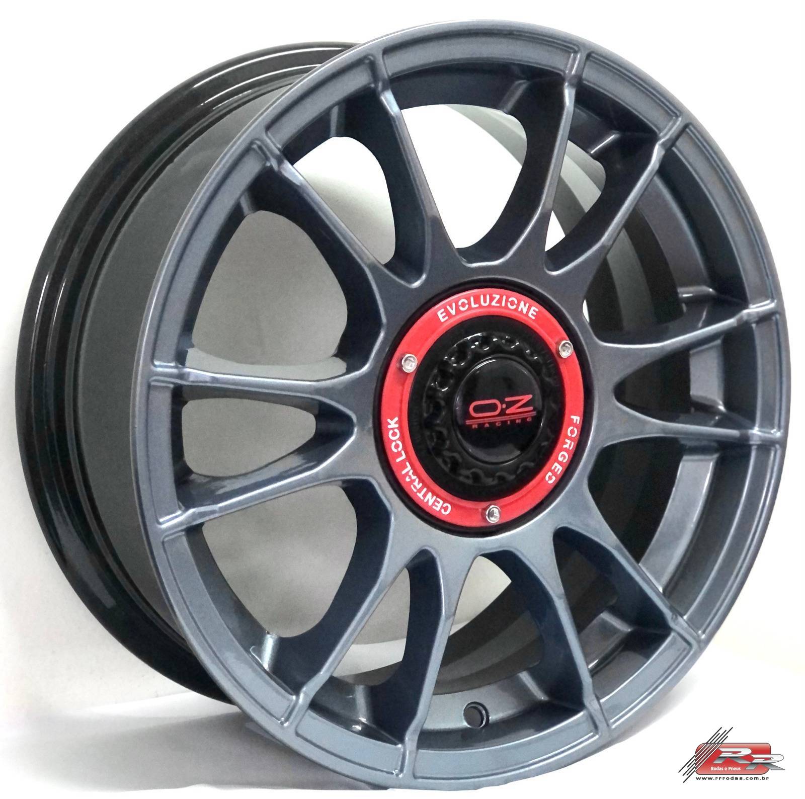 JOGO DE RODA S281 ESPORTIVA SCORRO 15X6 GRAFITE BRILHANTE 4X99/108