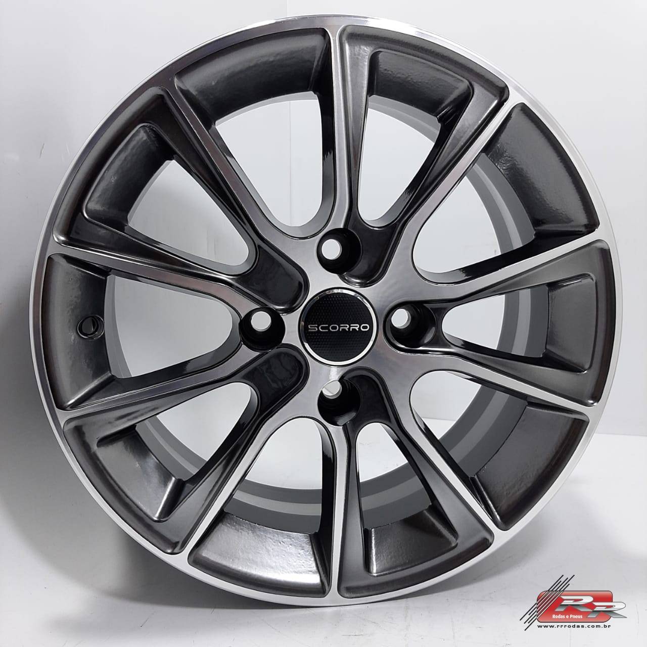 JOGO DE RODA S220 ESPORTIVA SCORRO 15X6 DK DIAMANTADO KROMO 4X100