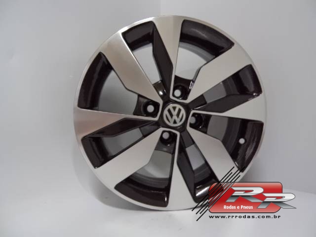 JOGO DE RODA VW GOL G7 REPLICA ZUNKY ZK640 15X6 DIAMANTADA PRETO