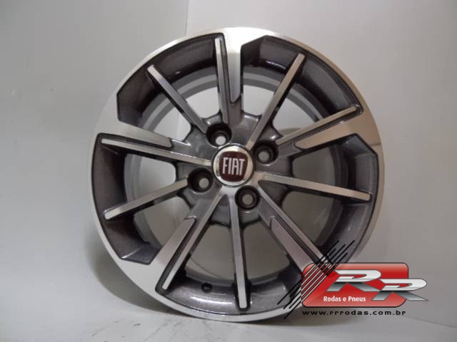 JOGO DE RODAS FIAT CRONOS REPLICA 17X7 DIAMANTADO GRAFITE 4X98 ET