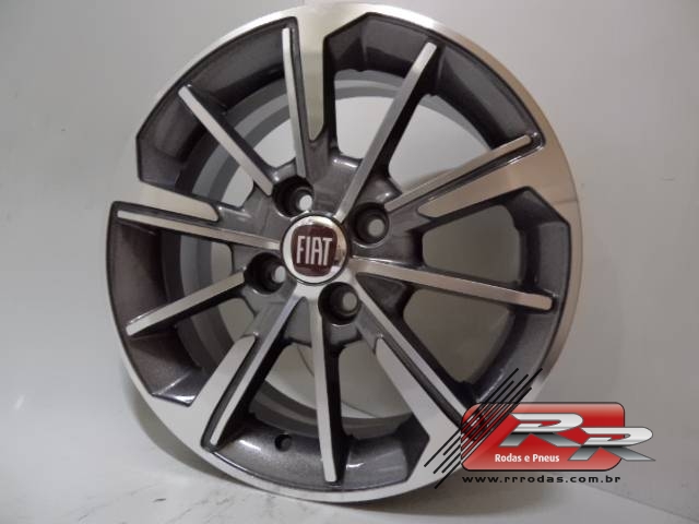 ろころこ JOGO DE RODAS FIAT CRONOS REPLICA 17X7 DIAMANTADO GRAFITE 4X98 ET