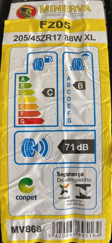 Pneu Minerva Aro 17 F205 205/45 R17 88W