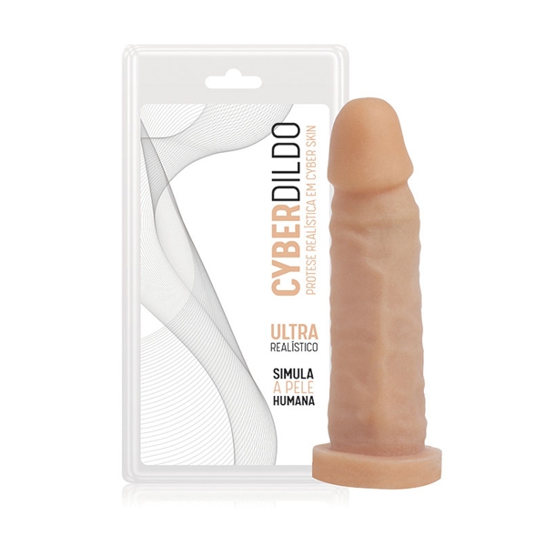 Pênis em Cyber Skin Articulado 17,5x4cm Cor Pele - SEX SHOP CURITIBA