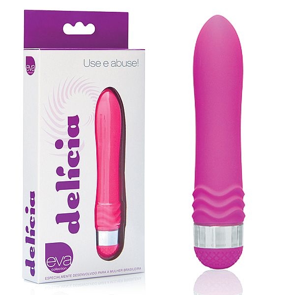 Vibrador Delícia Soft Touch Rosa 13 x 2,5 cm - Eva collection