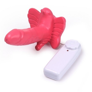 Vibrador Butterfly Massageador Clitoriano Com Pênis 8 x 3 cm