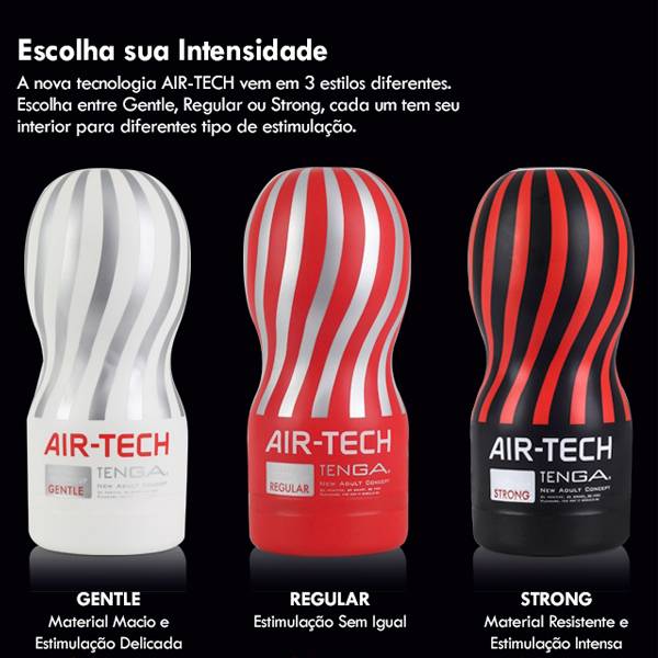 Masturbador Tenga Air-Tech Red Simula Vagina Ponto G - Lavável Interior Removível