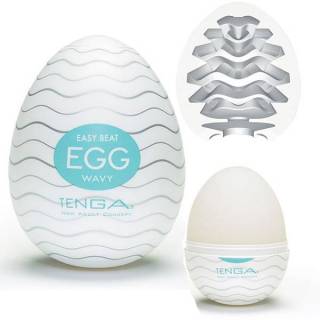 Tenga Egg Curitiba Wavy com textura ondulada com lubrificante