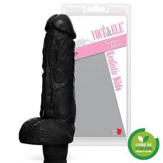 Pênis Kong Negro com Vibrador 19,5 x 5,5 cm