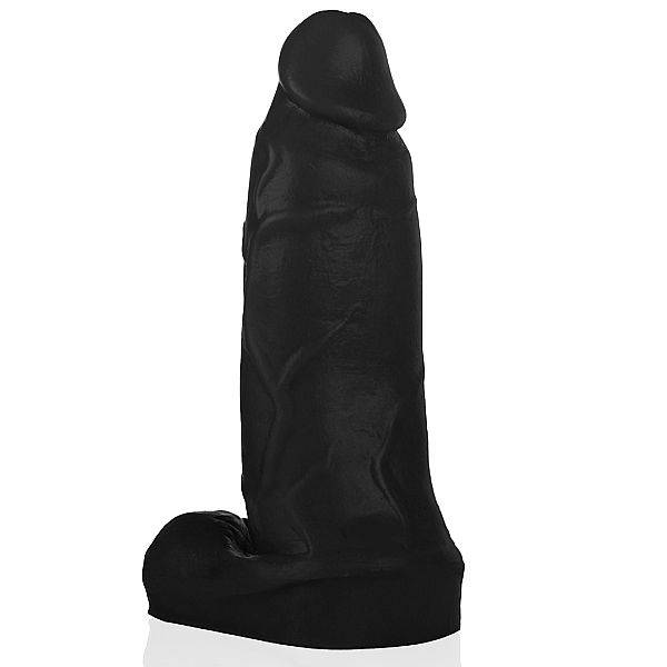 Pênis de Borracha Negro Com Escroto Realístico 16 x 4,5 cm - SEX SHOP CURITIBA