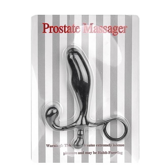 Plug Anal Com Estimulador de Períneo Preto Massageador de Próstata - SEX SHOP CURITIBA