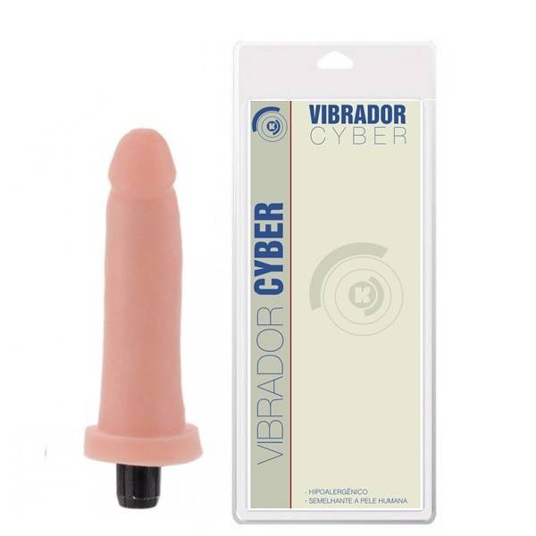 Pênis em Cyber Skin Com Vibrador 15 x 3,3cm - SEX SHOP CURITIBA
