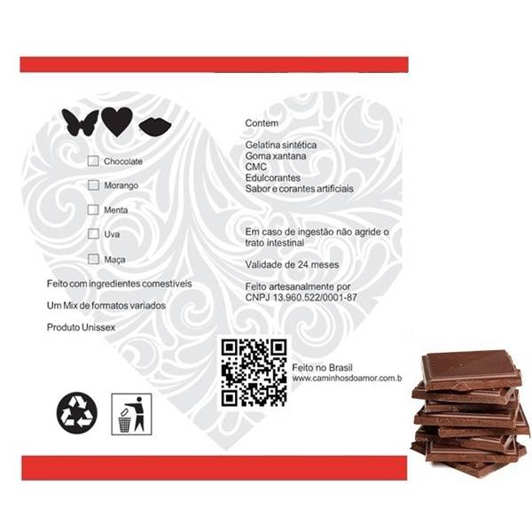 PROMOÇÃO Adesivo Corporal Comestível Sabor Chocolate 15 Peças