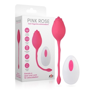 Pink Rose Linguinha Estimuladora para Clitóris e Mamilos