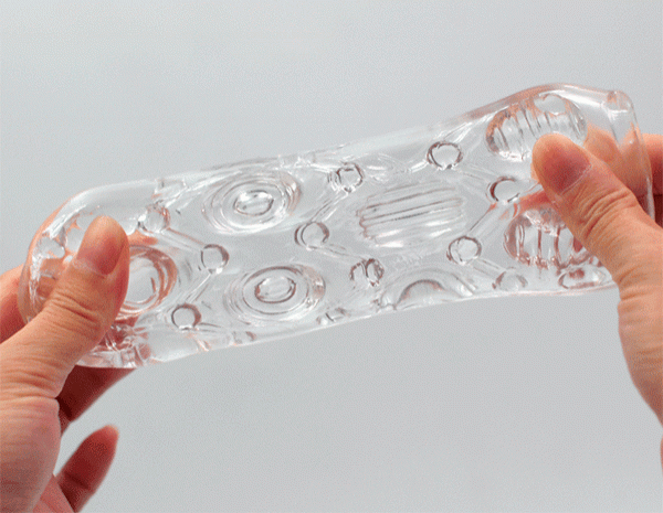 Masturbador Transparente Wave 13cm Flexível