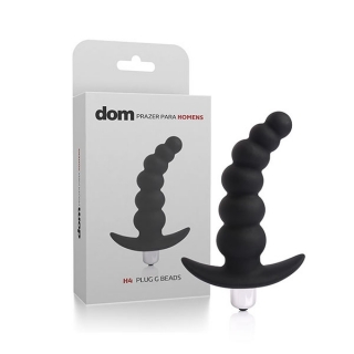 Plug Anal Escalonado em Silicone com Vibrador 13,5 X 3,8 cm