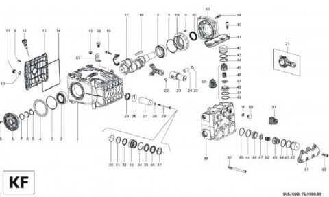 Kit 2020 Gaxeta para bomba KF40 - 34202001.01 