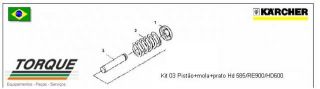 Kit 03 Pistão + Mola + Prato HD585/RE900/HD600
