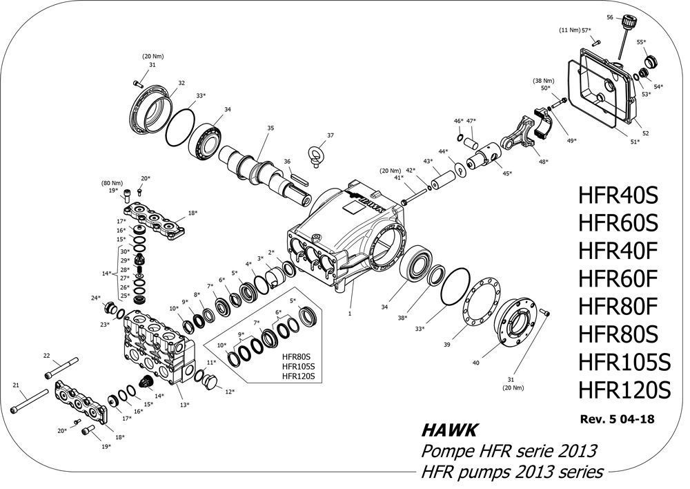 Kit Gaxeta da Bomba Hawk HFR120SR