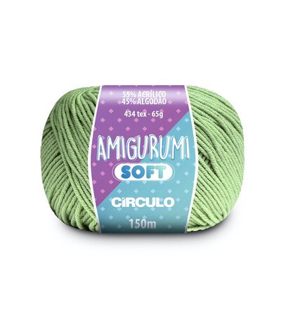 ａ6　美品　アランミクリ　　S+ARCK BIOHALF-1 54□20　150 Amigurumi Soft 65g - Círculo - 5203 - Greenery - Armarinhos Nodari