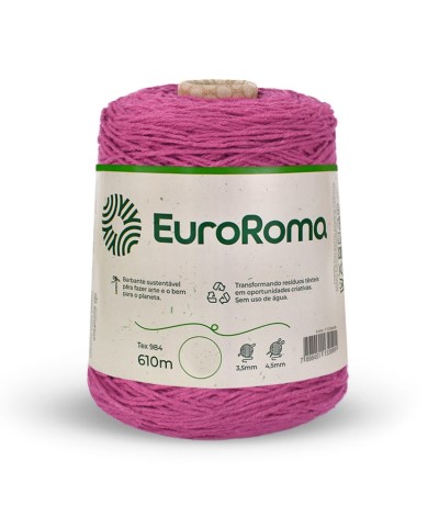 Barbante Nº6 Cores - 600g - EuroRoma - N°6 - 560 - Magenta