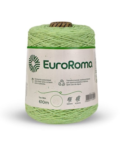 Barbante Nº6 Cores - 600g - EuroRoma - N°6 - 450 - Amarelo Ouro