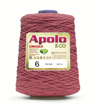 Barbante Apolo Eco Nº6 - 600g - Círculo - 3396 - Goiaba