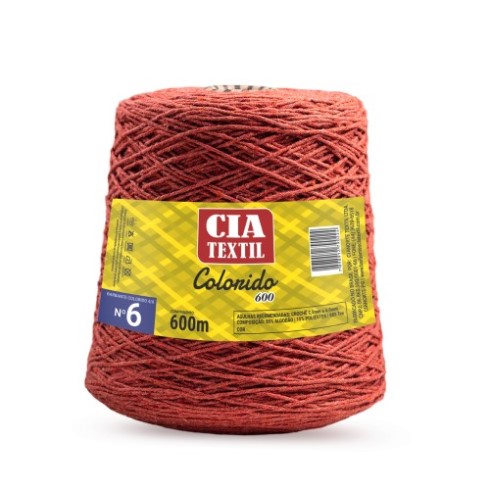 Barbante Colorido N°6 - 600m - Cia Textil - Caramelo Escuro