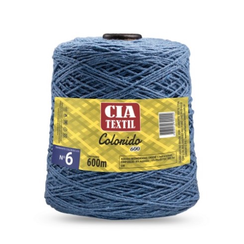ギフトコットン Barbante Colorido N°6 - 600m - Cia Textil - Verde Musgo