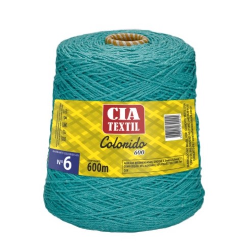 Barbante Colorido N°6 - 600m - Cia Textil - Verde Jade