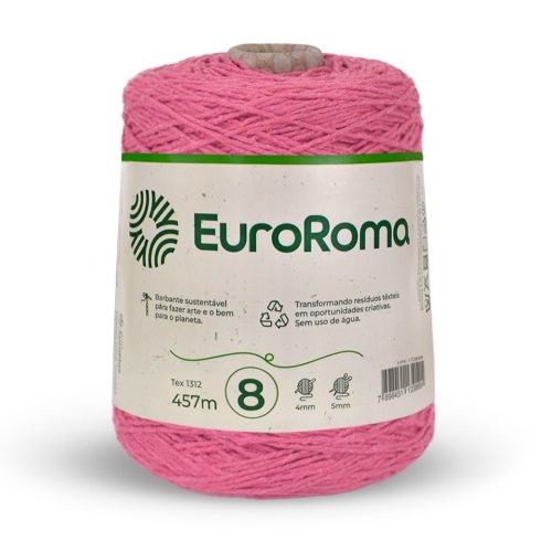 りーちろー　8 Barbante Nº8 Cores - 600g - EuroRoma - N°8 - 600 - Lilás Claro