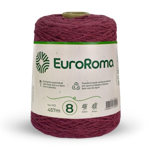 Barbante Nº8 Cores - 600g - EuroRoma - N°8 - 470 - Mostarda