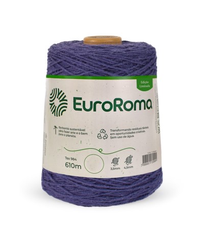 Barbante Nº8 Cores - 600g - EuroRoma - N°8 - 803 - Verde Bandeira